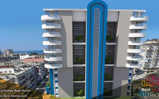 فروش آپارتمان لوکس با 400 متر فاصله از ساحل در محموتلار Mahmutlar